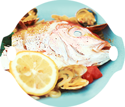 鯛とアサリの白ワイン蒸し